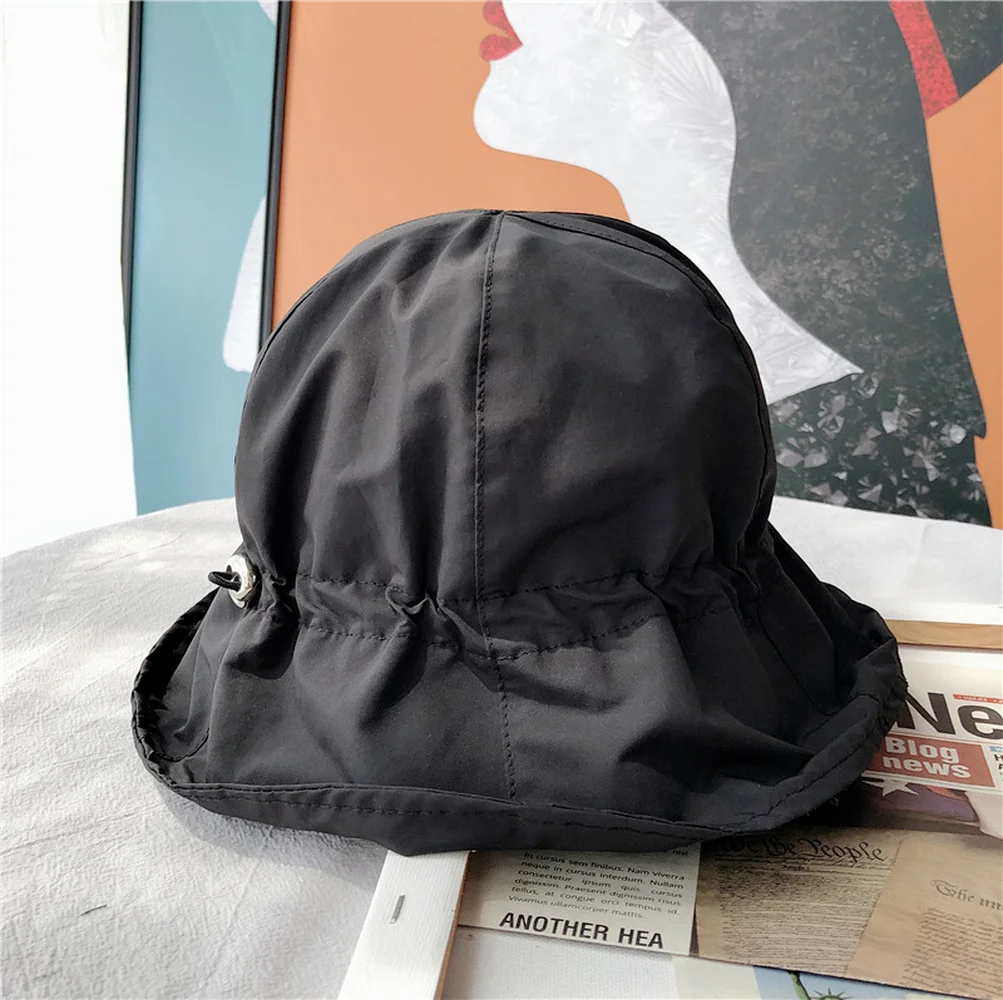 

Japan and South Korea summer sunscreen UV display face little fisherman hat female black sun visor light and breathable sun hat