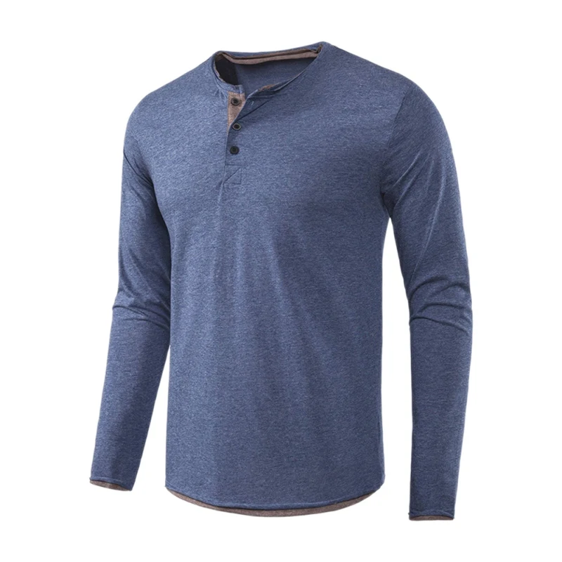 

Повседневная одежда, мужская рубашка из Джерси, свитшот, хлопковые топы, однотонная пустая футболка с круглым вырезом и длинным рукавом WDFQ1