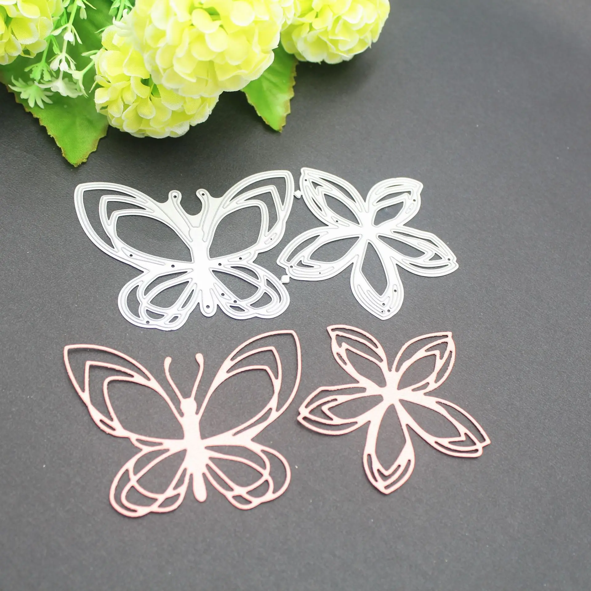 Butterfly Flower Frame Metal Cutting Dies For DIY Scrapbooking Craft Stamps Die Cut Embossing Paper Card Making Stencil | Дом и сад