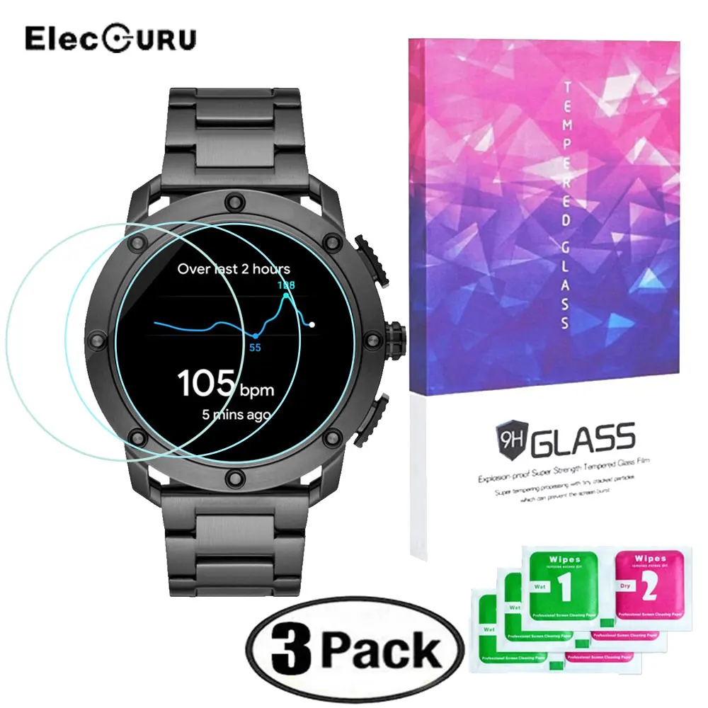 Защита экрана из закаленного стекла для Diesel на осевых смарт часах 9H 2.5D прозрачный