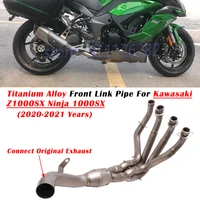 for kawasaki ninja 1000sx z1000sx 2020 2021 motorcycle exhaust escape system titanium alloy catalyst delete front mid link pipe