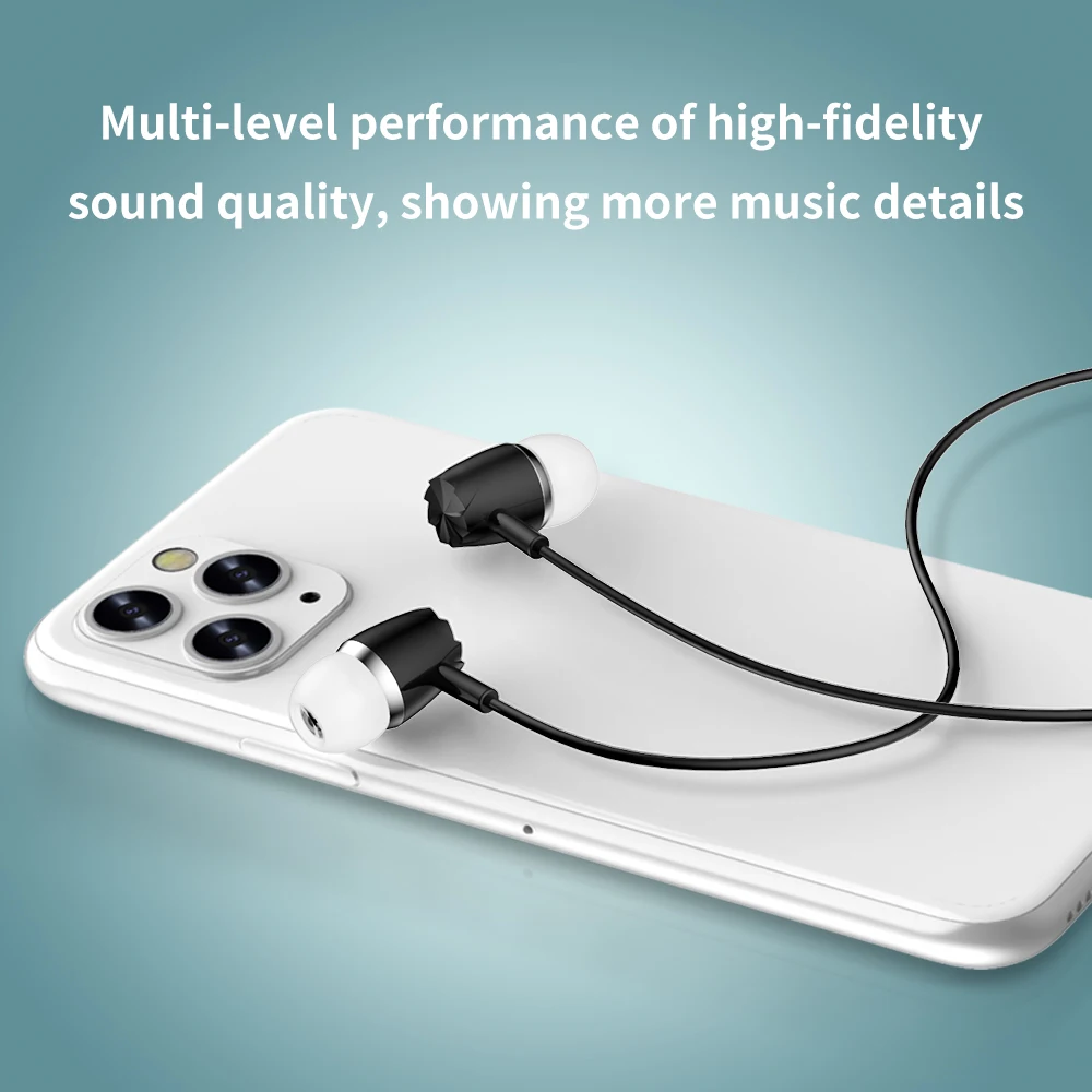 3 5 мм разъем в ухо наушники проводные стерео шумоподавление бас гарнитура Hifi