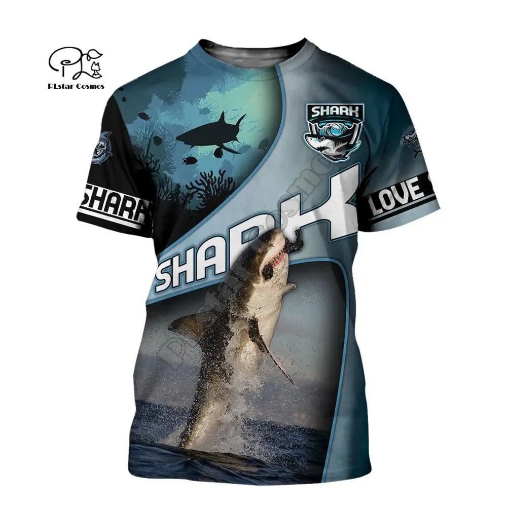 

PLstar Cosmos 3DPrint Love Shark Ocean Animal New Fashion Mans/Womans Unisex Harajuku Streetwear Funny Tshirts Short Sleeve-b1