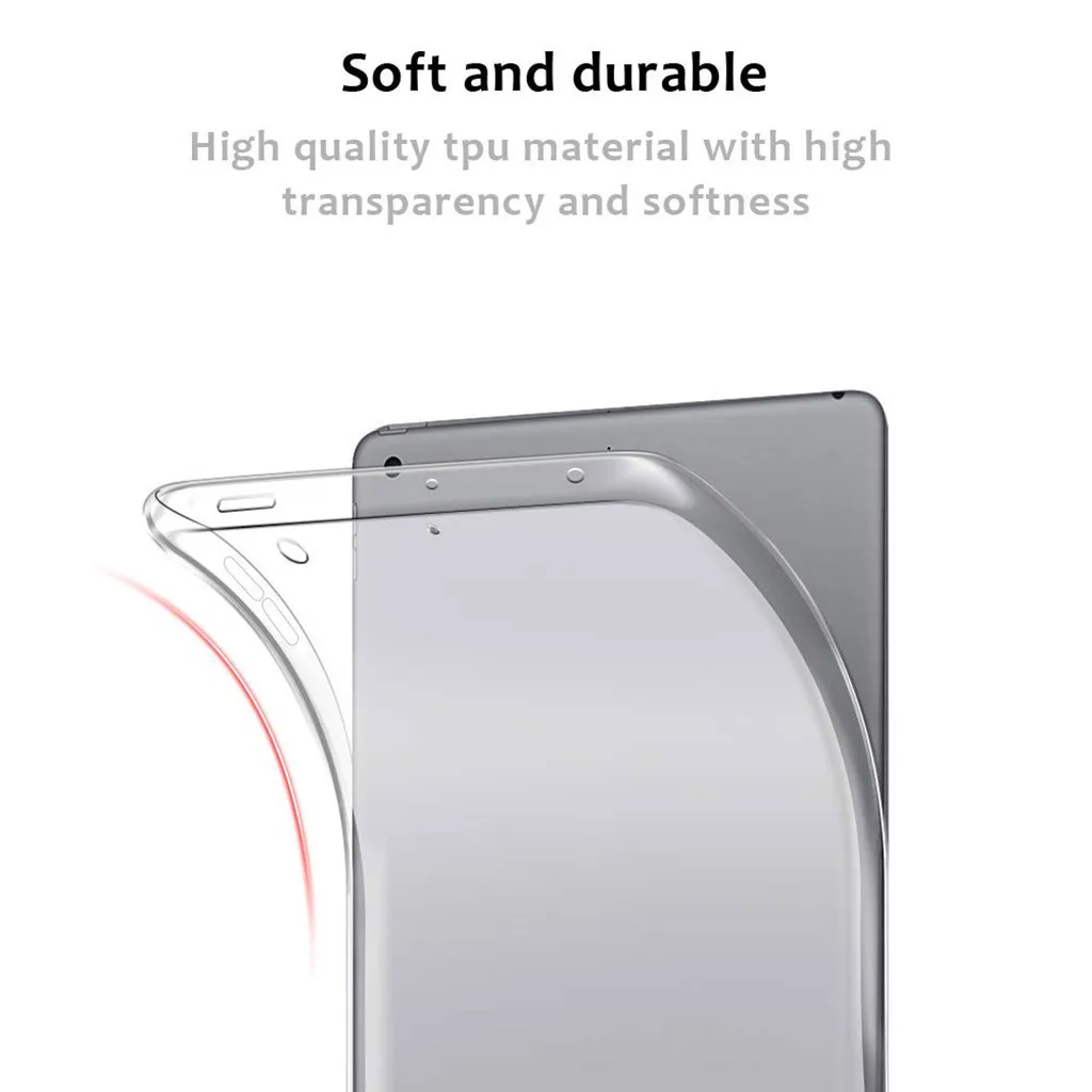 Чехол для IPad 2019 прозрачный Ультратонкий Мягкий чехол из искусственной кожи и