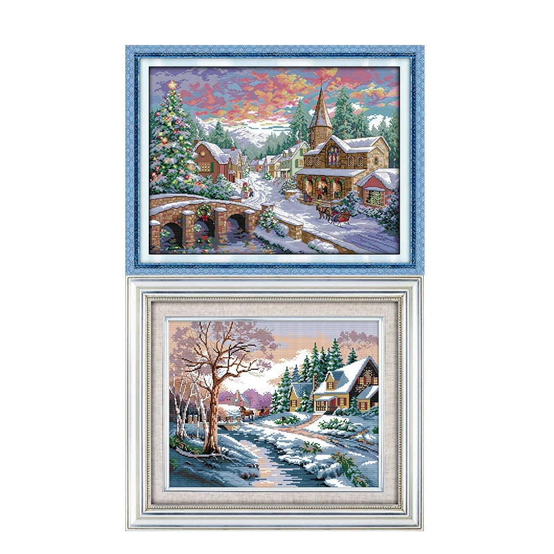 Набор для вышивки Joy Sunday хлопковая вышивка Снежный плащ крестиком 11CT 14CT