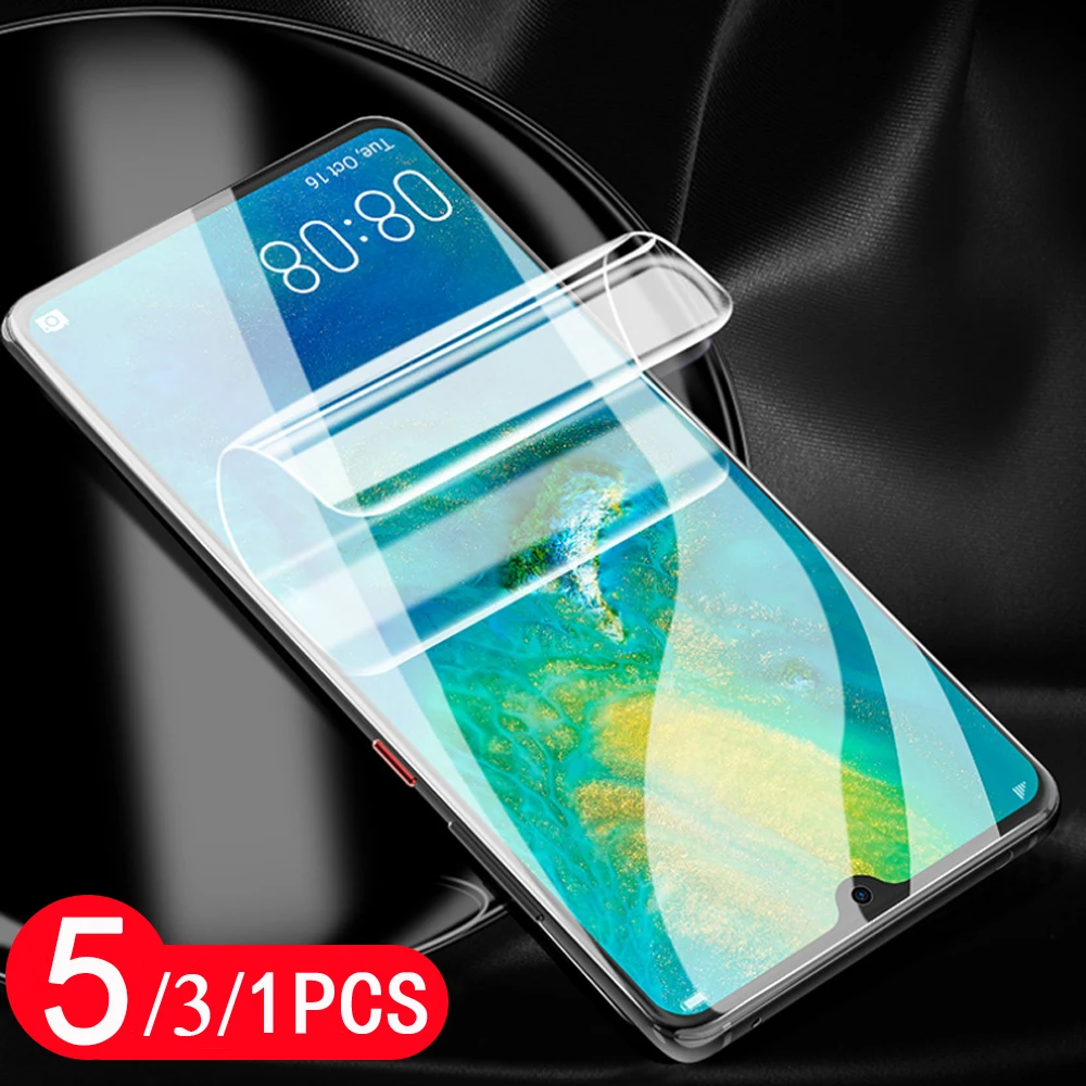 

5/3/1Pcs 9D soft full cover for huawei nova 3 3i 3e 4 4e 5 5i 5T 5Z 6 se 7 7i pro phone screen protector hydrogel film Not Glass