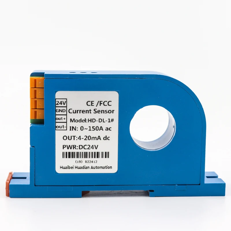 AC DC 0-500A вход 4-20mA выход Din тип тока передатчик замкнутый контур перфорированный ac Ампер преобразователь сигналов Датчик тока