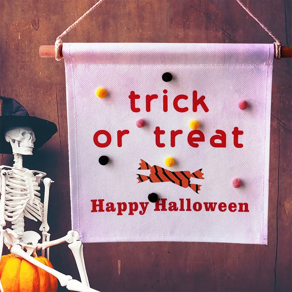 

Halloween Wall Hanging Trick Or Treat Letter Halloween Tapestry Halloween Decoration For Home Wall Hanging Painting Mural