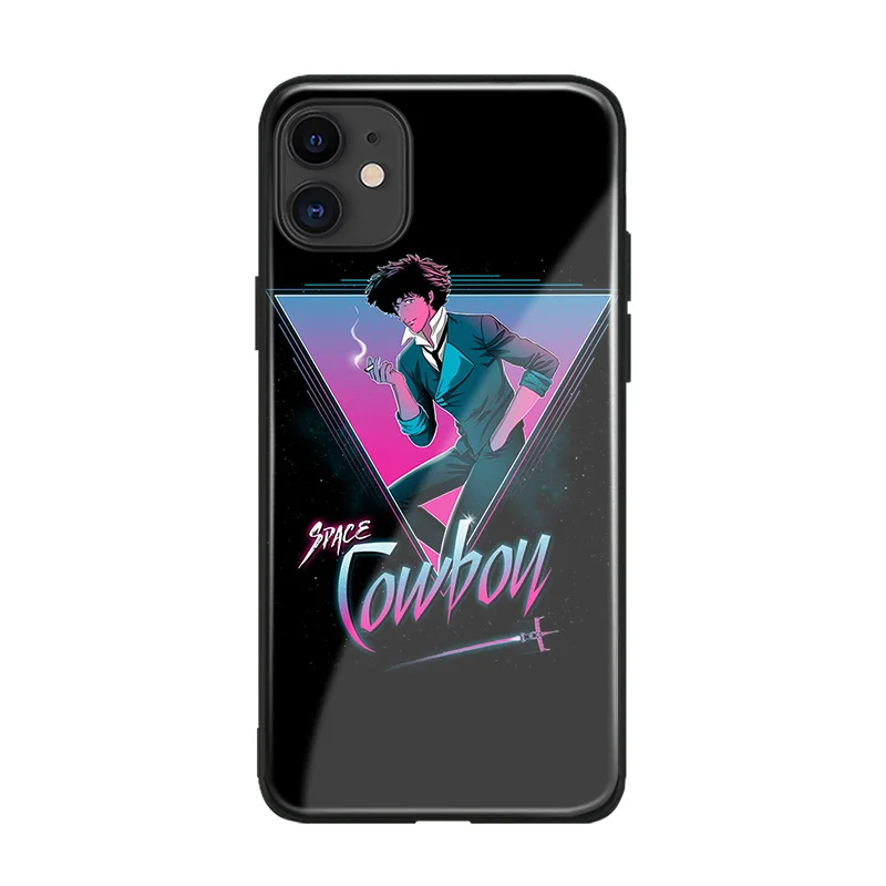 Космический ковбой Bebop Coque мягкий силиконовый стеклянный чехол для телефона, чехол для Apple iPhone 6 6s 7 8 Plus X XR XS 11 Pro max