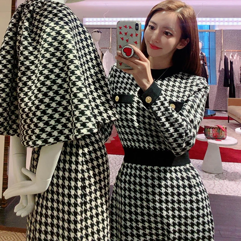 Модное женское платье COIGARSAM новые зимние платья с высокой талией чехол 7399 |