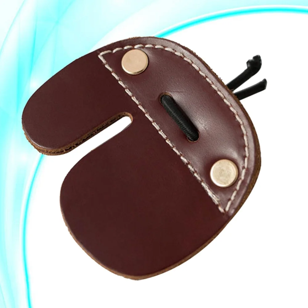 

Traditional Leather Protective Finger Tabs Bowstring Finger Saver Archery Target Recurve Bow Finger Guard