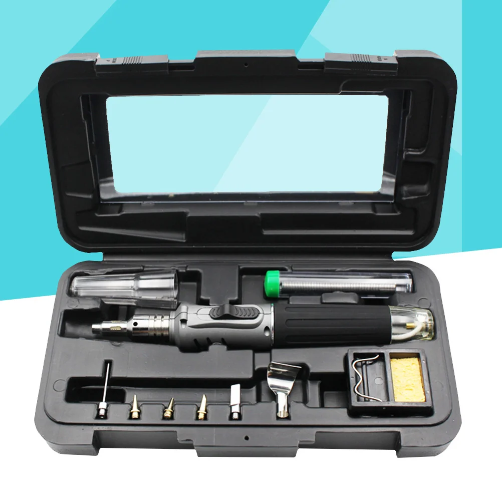 

Self-igniting Mutifunctional 10-in-1 Cordless Gas Soldering Iron Kit Welding Torch Kit Tool (Gray)
