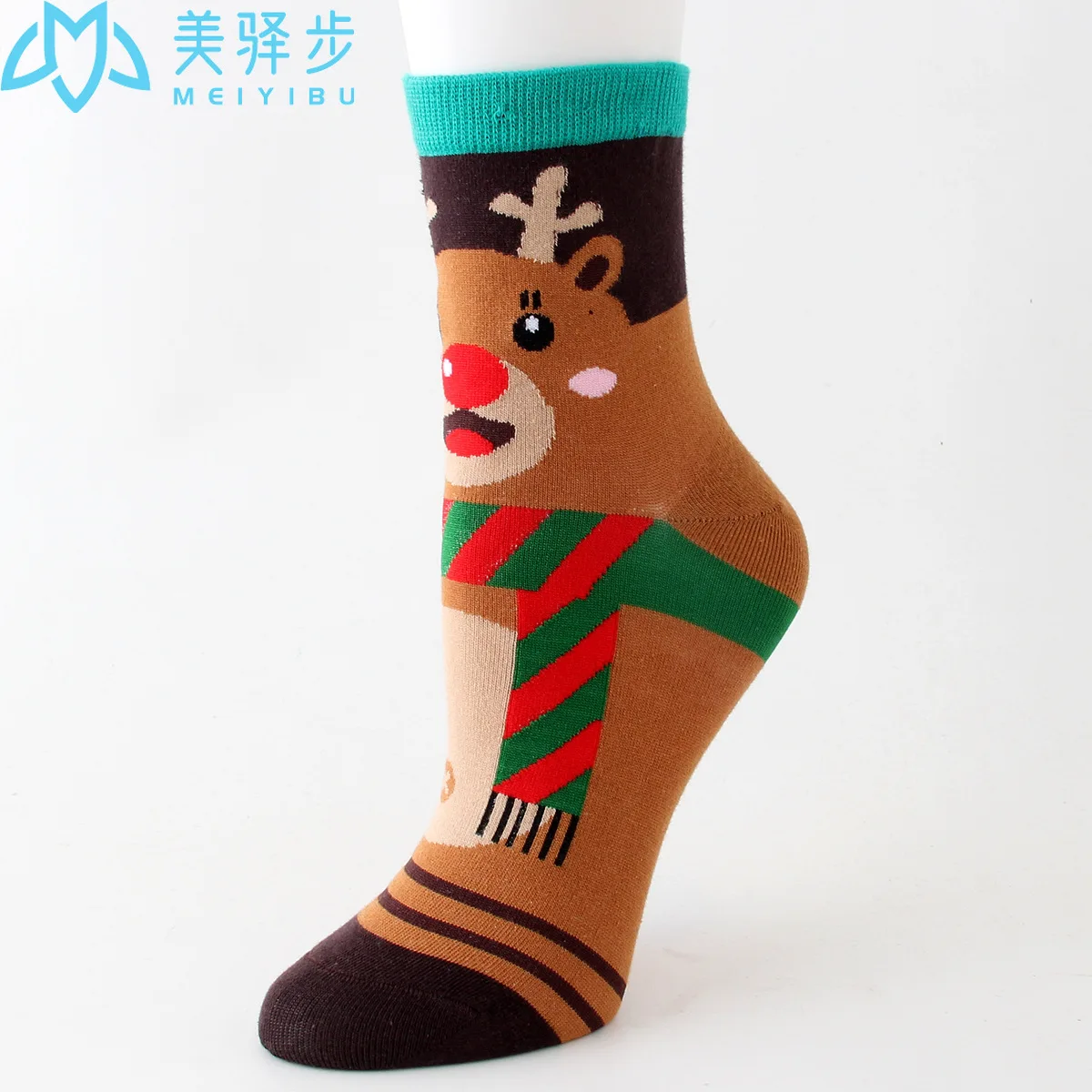 12 Pairs Per Set Autumn/Winter New Korean Jacquard Cartoon Christmas Sock Cute Elk Socks Gift