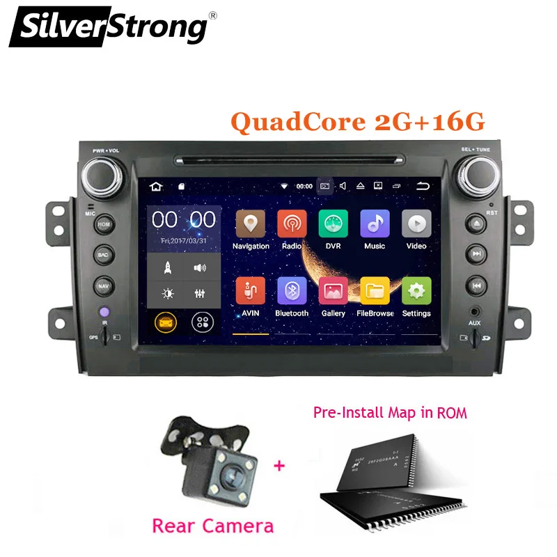 SilverStrong 2Din Android9.0 автомобильный DVD для SUZUKI SX4 Mp3 аудио DVD для FIAT Sedici навигация gps SX4 для Suzuki стерео DSP - Цвет: PX30-SX4 CAM