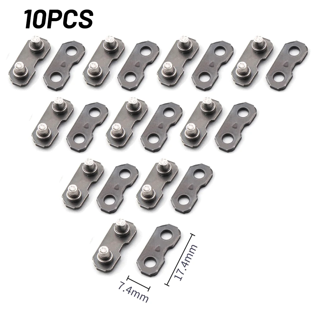 

10pcs Steel Chainsaw Chain Joints Repair Kits For 3/8-LP Master Link Tie Straps Joining Accessories For Garden Woodworking