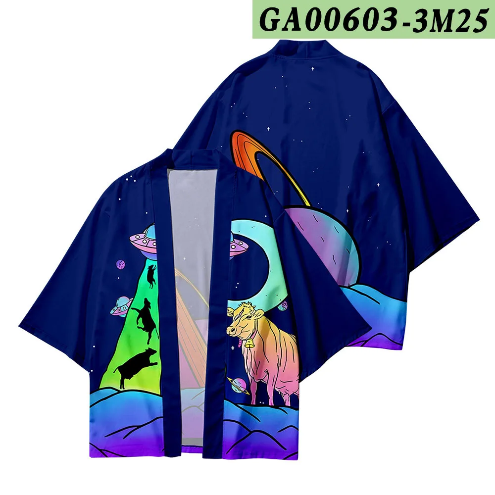 

2021 NEW Kimono Cosplay Blouse Yukata Clothing Cartoon Plus Size 6XL 5XL 4XL Loose Japanese Haori Cardigan Women Men Harajuku