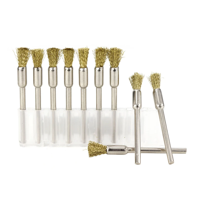 XCAN 3.0mm Shank Wire Brush Brass Polishing for Dremel Rotary Tool Metal | Инструменты