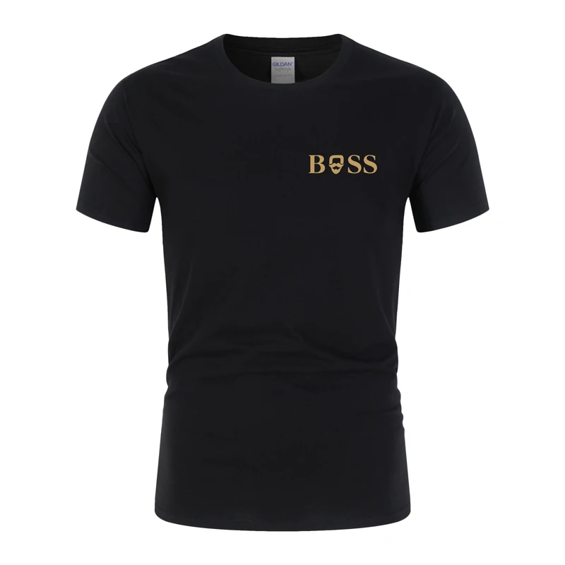 

2021 Boss Men's T-shirt 13 Basic Color Short Sleeve Slim T-shirt Youth Men's Cotton Printed T-shirt 2XL Round Neck T-shirt