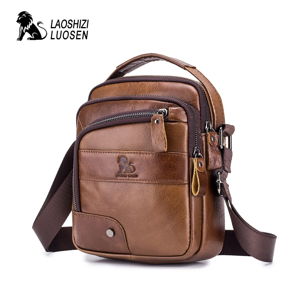 Luxury Brand Genuine leather Men Messenger Bags quality Guar