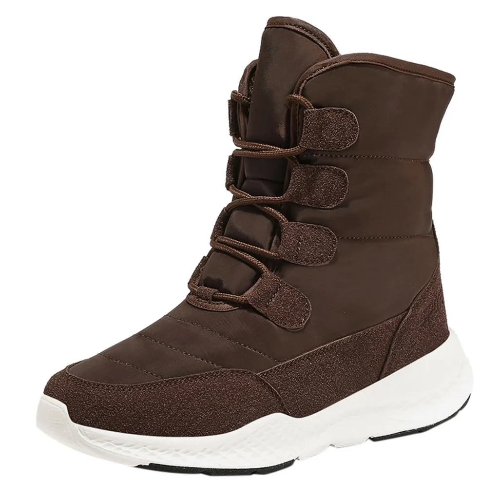 Женские повседневные Бархатные Теплые хлопковые ботинки водонепроницаемые и