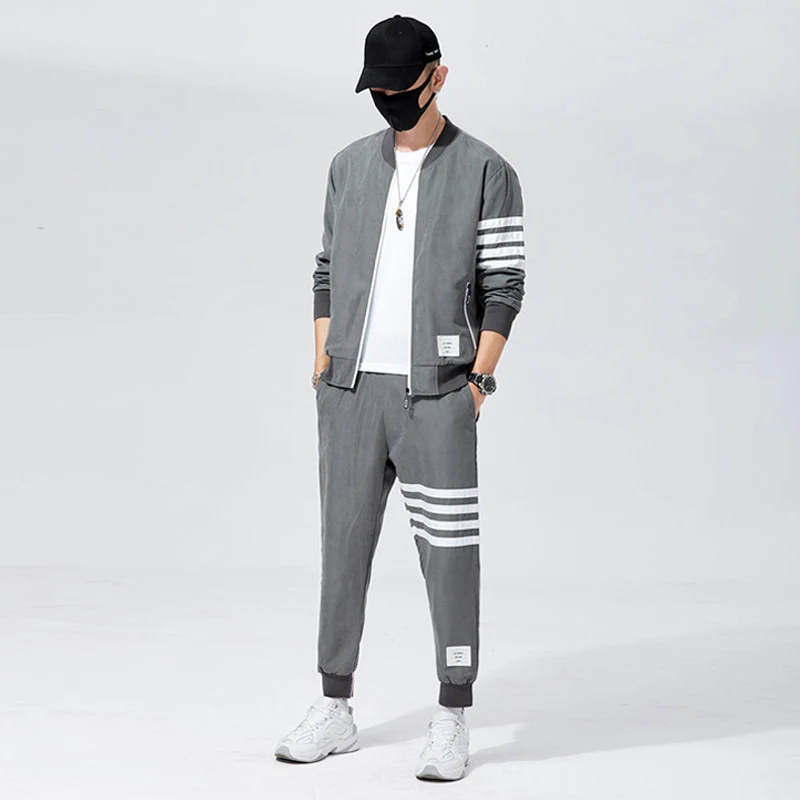 

Мужской спортивный костюм с длинным рукавом, темно-синий спортивный костюм с длинными рукавами, Осень-зима 2020