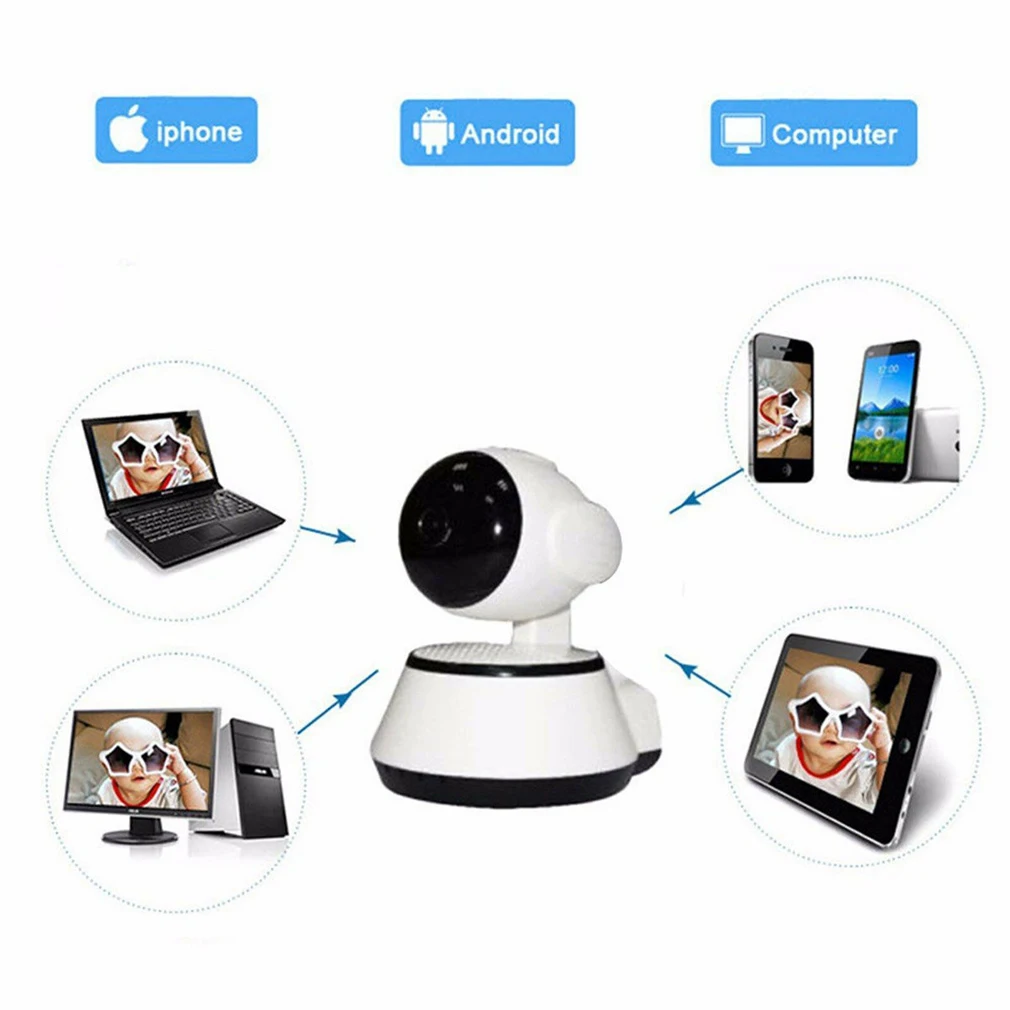 V380 1080/720P HD Беспроводная умная видеокамера с wi-fi домашняя ИК Веб-камера ночного видения HD Беспроводная IP камера