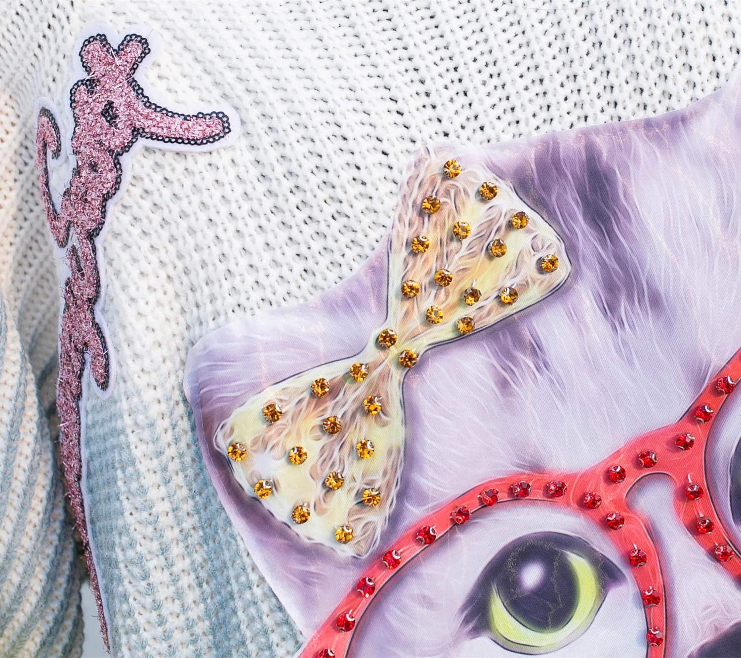 QING MO женский свитер с мультяшным принтом и пайетками женские цветные вязаные