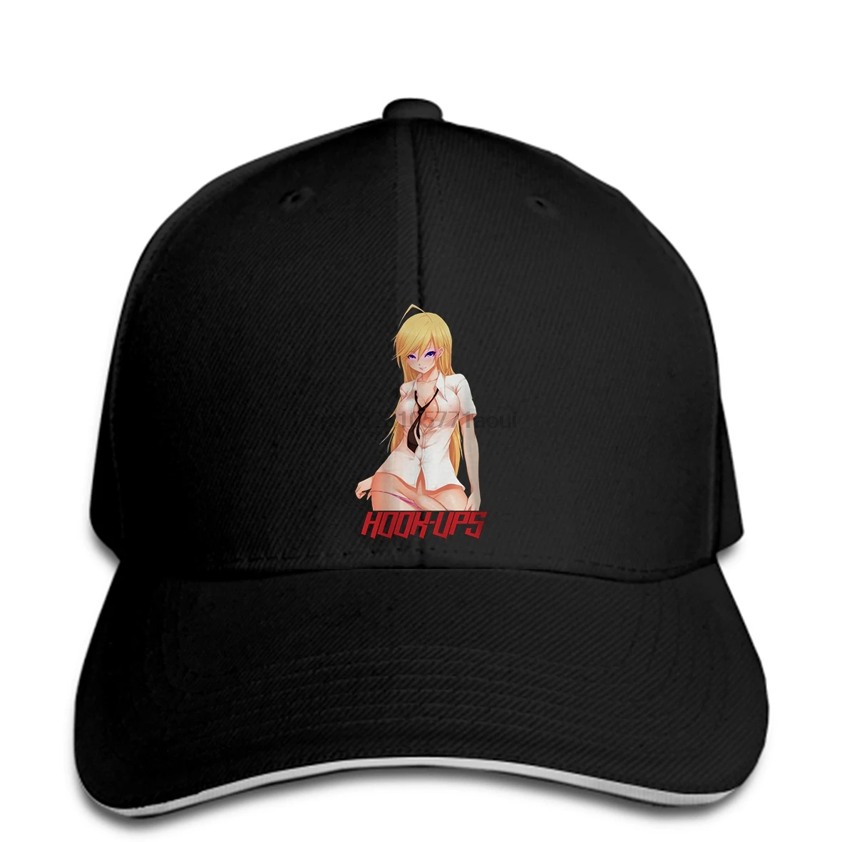 

Baseball cap Hook Ups Anime Transgender Sexy Apparel logo Black Print hat