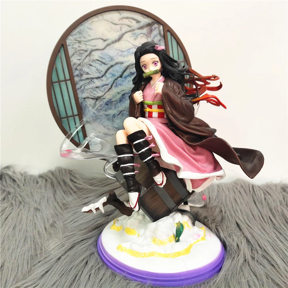 

Anime Figures Demon Slayer Nezuko Kamado PVC Toys Model Statue 27cm Model Action Figurals Decor Home Juguetes Xmas Gift