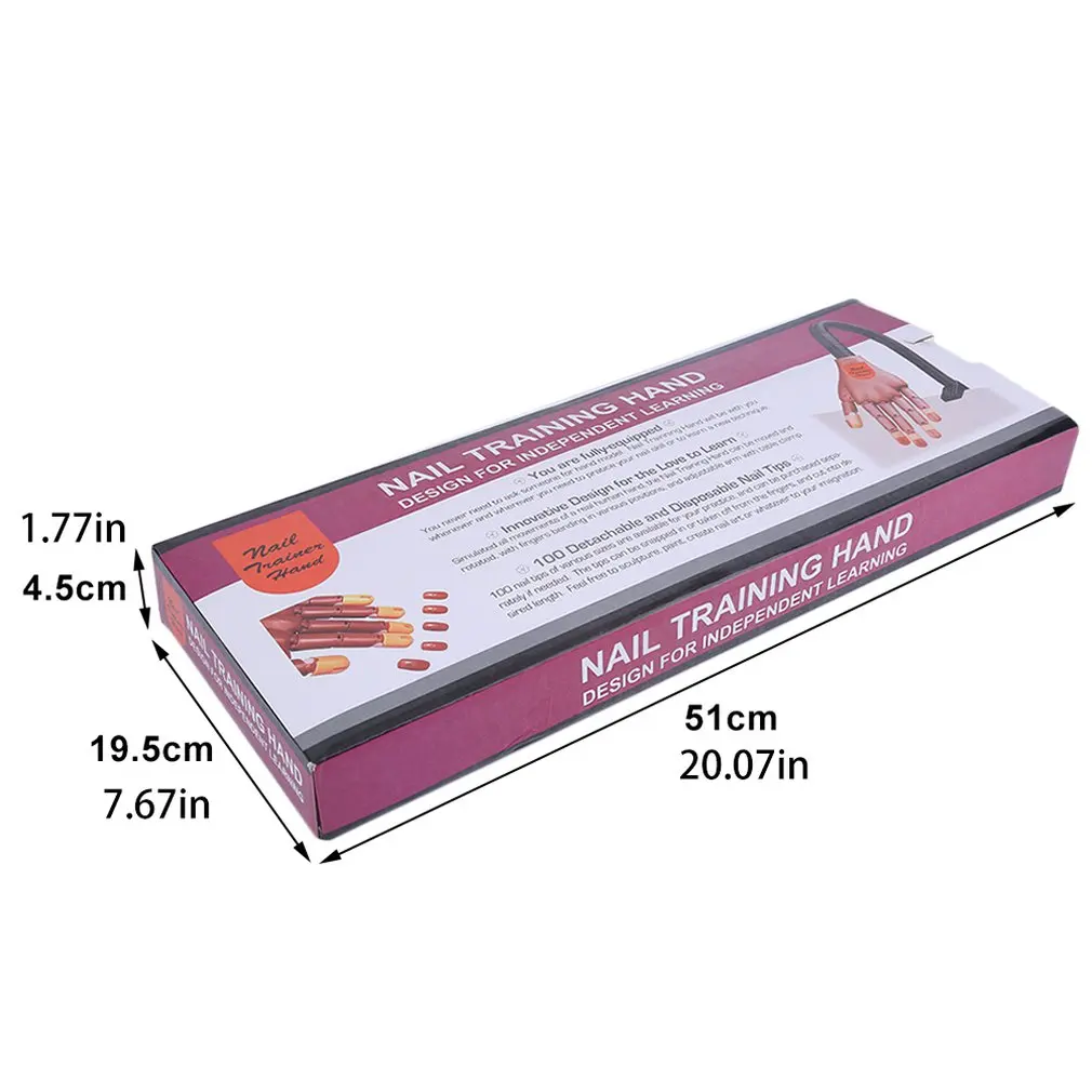 

Flexible Manicure DIY Nail Art Tool Professional Practice Hand Model Nail Art Trainer Personal Salon Training Tool