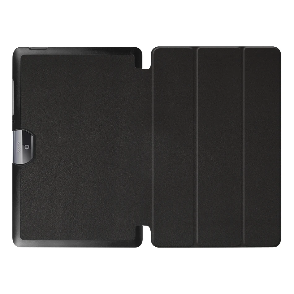 MTT чехол для acer Iconia One 10 B3-A30 A3-A40 10,1 дюймов ультра-тонкий из искусственной кожи трехслойный флип-чехол-подставка планшет для надписей чехол - Цвет: Black