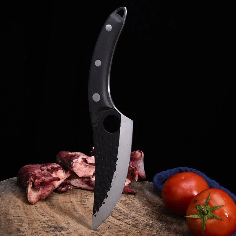 Мясной мясницкий нож кованый вручную шеф-повара Сербии кухонный из нержавеющей