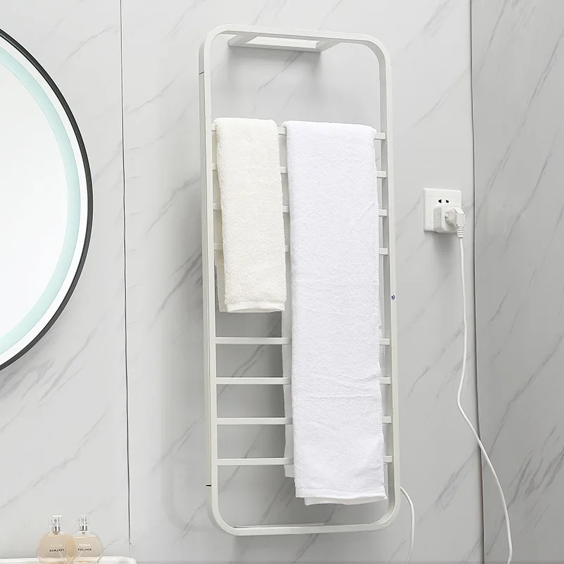 

Intelligent Electric Heating Towel Rack New Chinese Style Drying Rack Household Toilet Constant Temperature Timer Free Punch