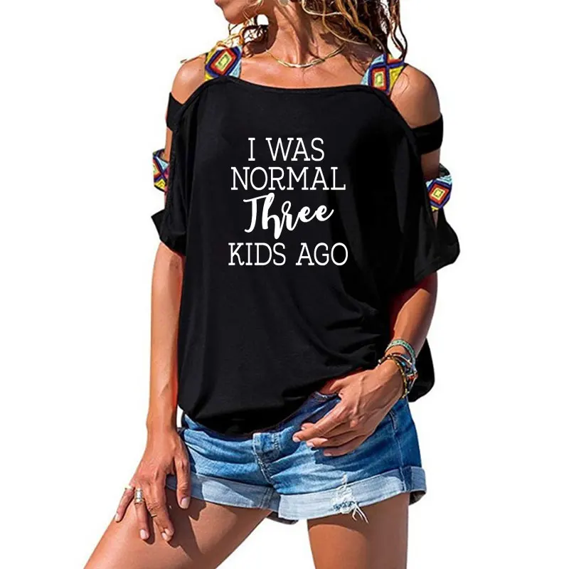 Футболка женская с вырезами на плечах из хлопка|Футболки| |