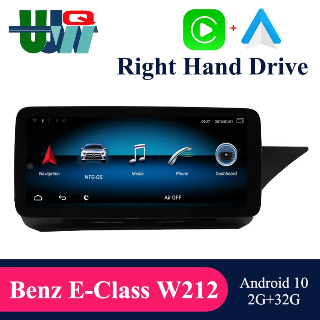 

Автомобильный мультимедийный плеер UJQW 2 Din Android 10,0, аудио для автомобилей Mercedes Benz E Class W212 E260 E300 2013 2014 2015 RHD GPS BT