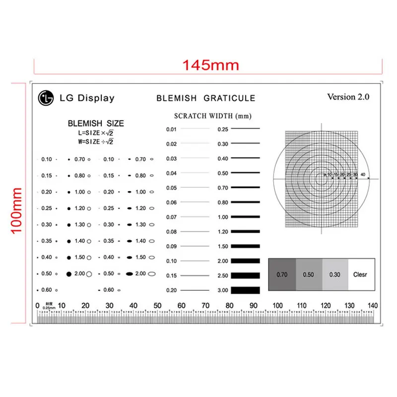 High Precision Point Gauge Measuring Tool Microscope Stain Card Micrometer Calibrator Magnifier Area | Инструменты