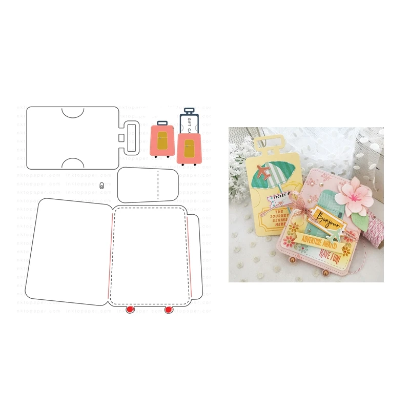 Новинка 2021 металлические Вырубные штампы для скрапбукинга изготовления бумаги своими руками 3D съемные рамки для чемодана штампы для карточек