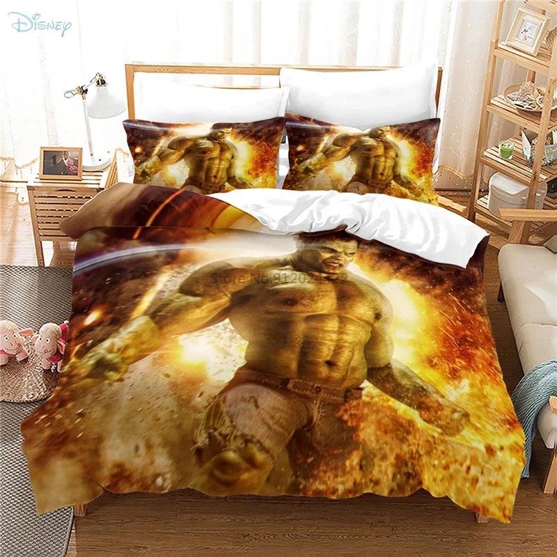 

Комплект постельного белья с принтом из мультфильма Мстители, Халк, пододеяльник, наволочка, односпальный, двуспальный, Королевский размер,...