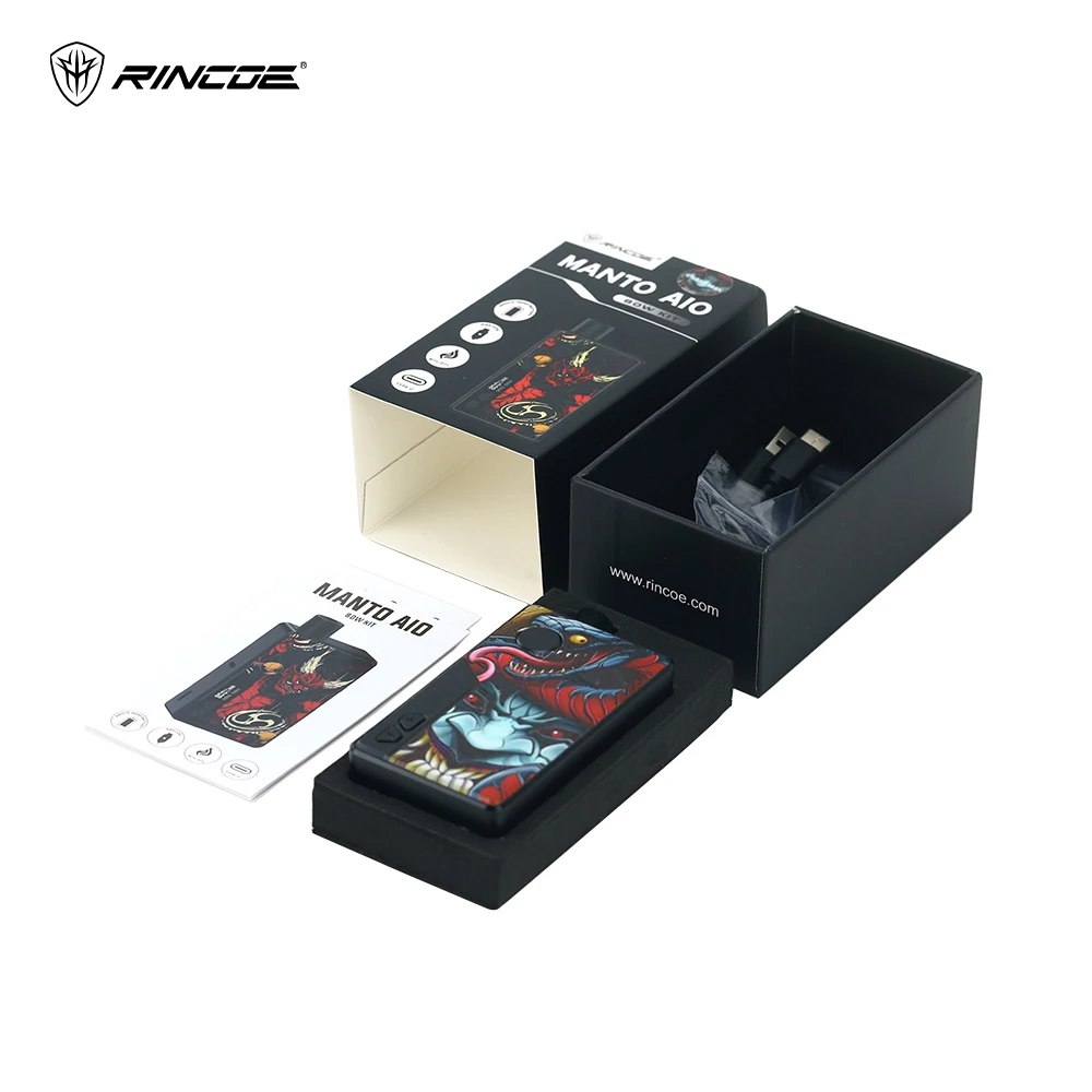 Original Rincoe Manto AIO 80W Kit No 18650 Battery 3ml For RBA Coil 0.3ohm 1.2ohm Electronic Cigarette VS Smoant Pasito Pod | Электроника