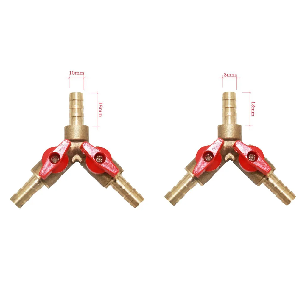 Зажим тройник латунные Y Форма 3-х ходовой запорный шаровой клапан штуцера шланга