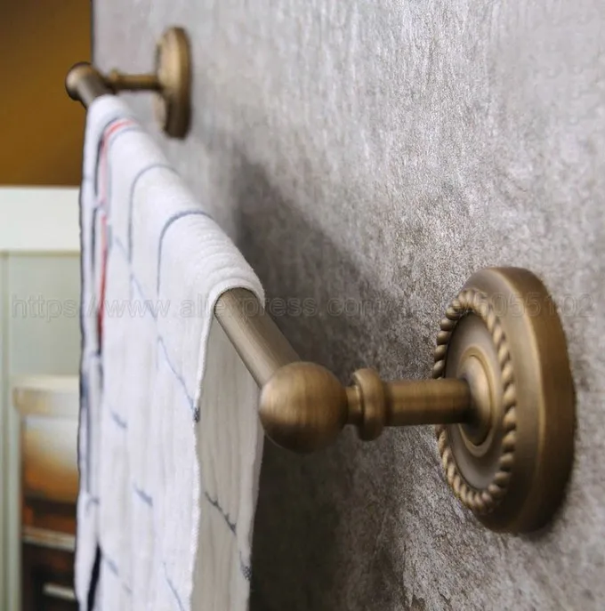Вешалка для полотенец с одной рейкой античная латунная настенная полка вешалка