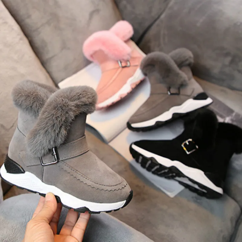 

Новинка 2020, зимние ботинки BJYL, детские плюшевые теплые зимние ботинки, повседневные Нескользящие резиновые сапоги для мальчиков, модные уте...