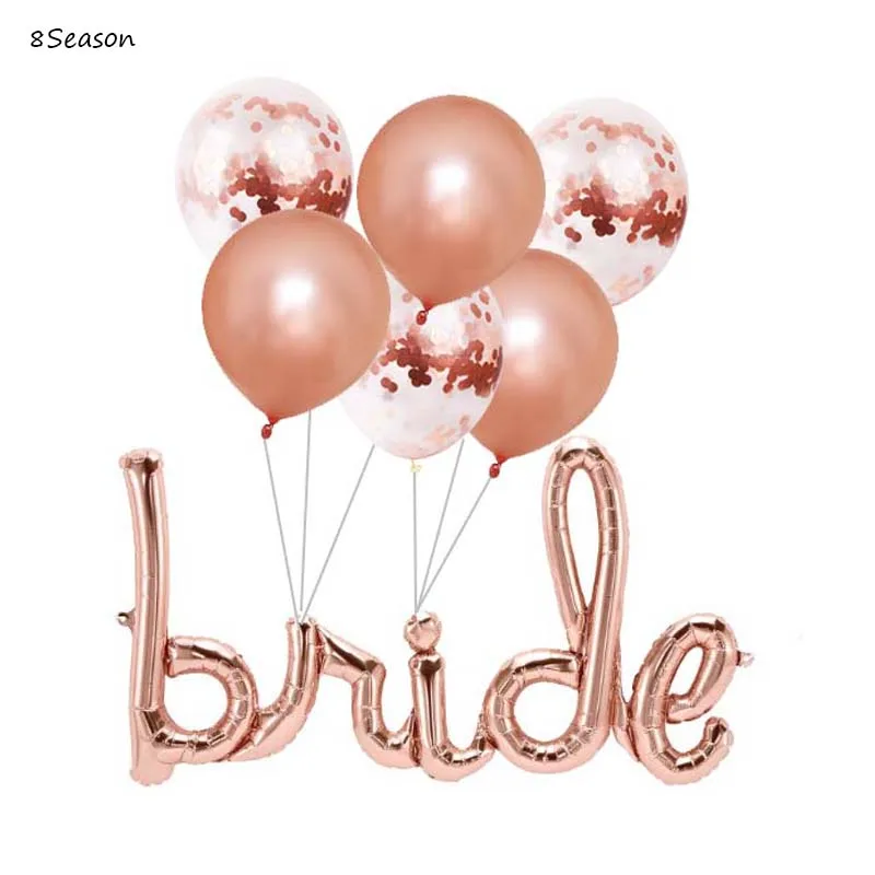 

8Season Rose Gold Bride Balloon Bachelorette Balloons Bachelorette Party Decoration Bridal Shower Party Hen Party Decorations