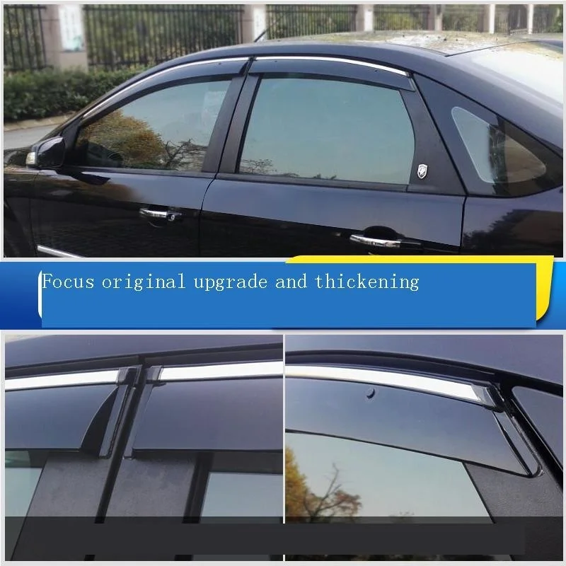 Part Modified Exterior Automovil Protector Window Visor Car Anti Rain Awning Shelter FOR Ford Edge Escort Focus Kuga Mondeo | Автомобили и