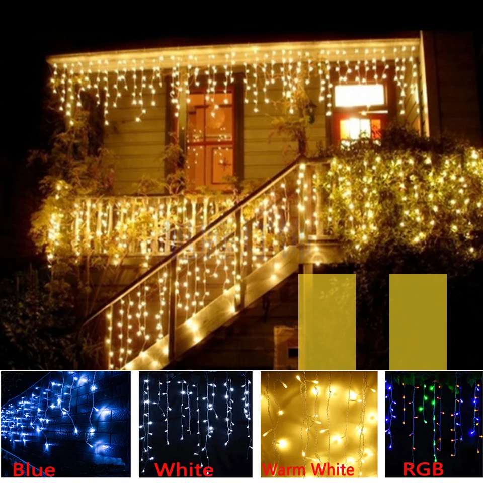 Светодиодная гирсветильник да-занавес в виде сосулек 5 м | Лампы и освещение