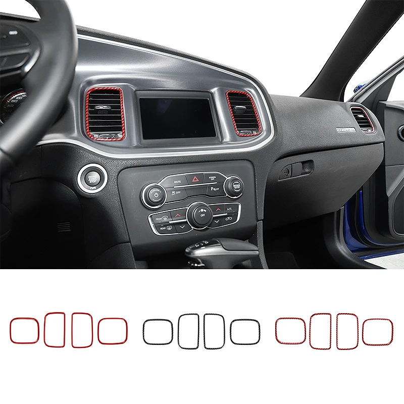 

Наклейки для интерьера SHINEK для зарядного устройства, автомобильная центральная консоль, украшение для выхода кондиционера и воздуха, кольц...