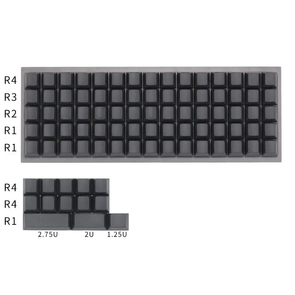 Planck keycaps пустые вишневые профильные ключи для Механическая клавиатура