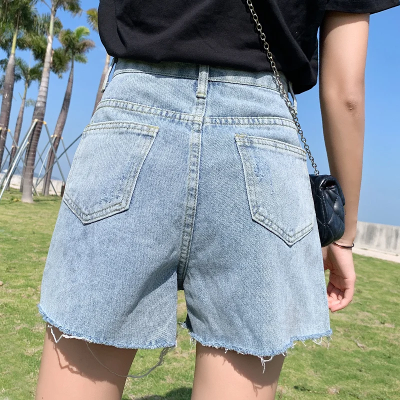 Летний стиль женские рваные джинсы сексуальные высокая талия Короткие штаны