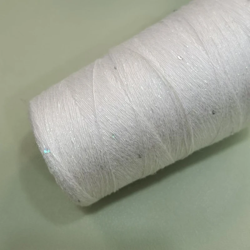 Блестящая пряжа из натурального шелка и хлопка 100 г | Дом сад