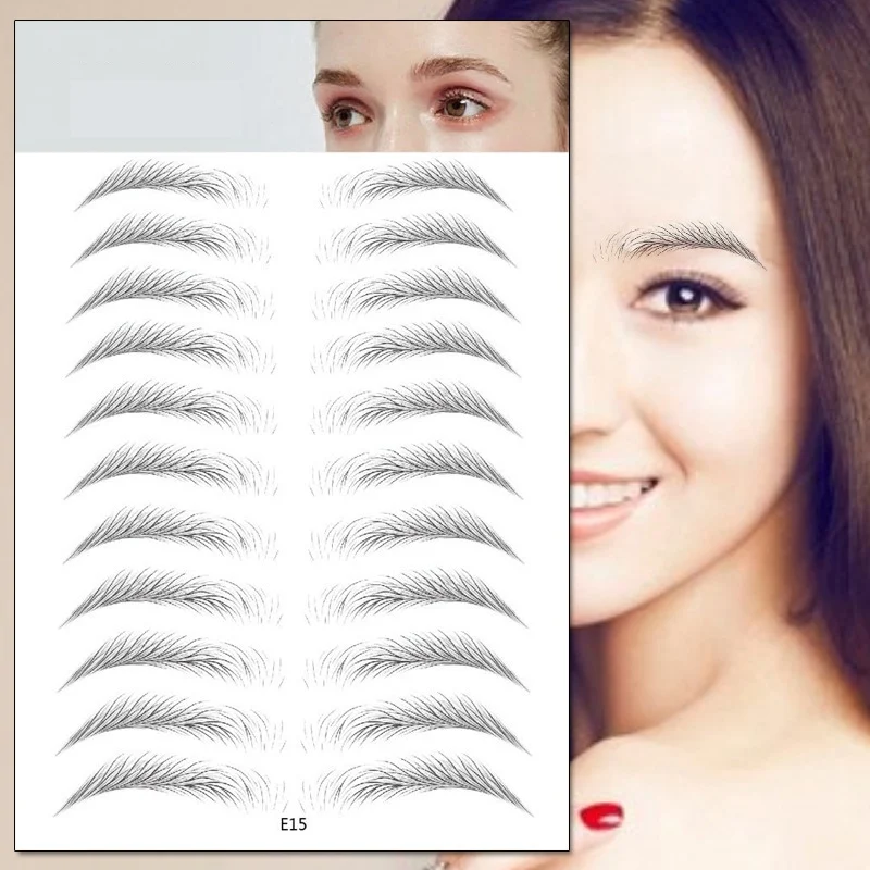 4D натуральные накладные брови имитация экологичных ленивых татуировок наклейки